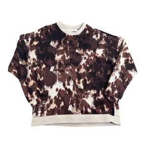 House of Athlete Cow Print Sweatshirt Crewneck Pullover‎ Size 2XL
